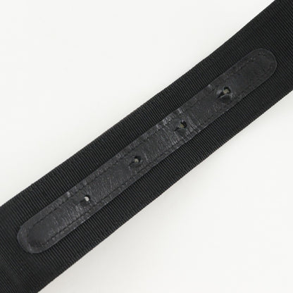 Salvatore Ferragamo Vara Ribbon Belt 8046 Canvas X Gold Plated Black / Vala