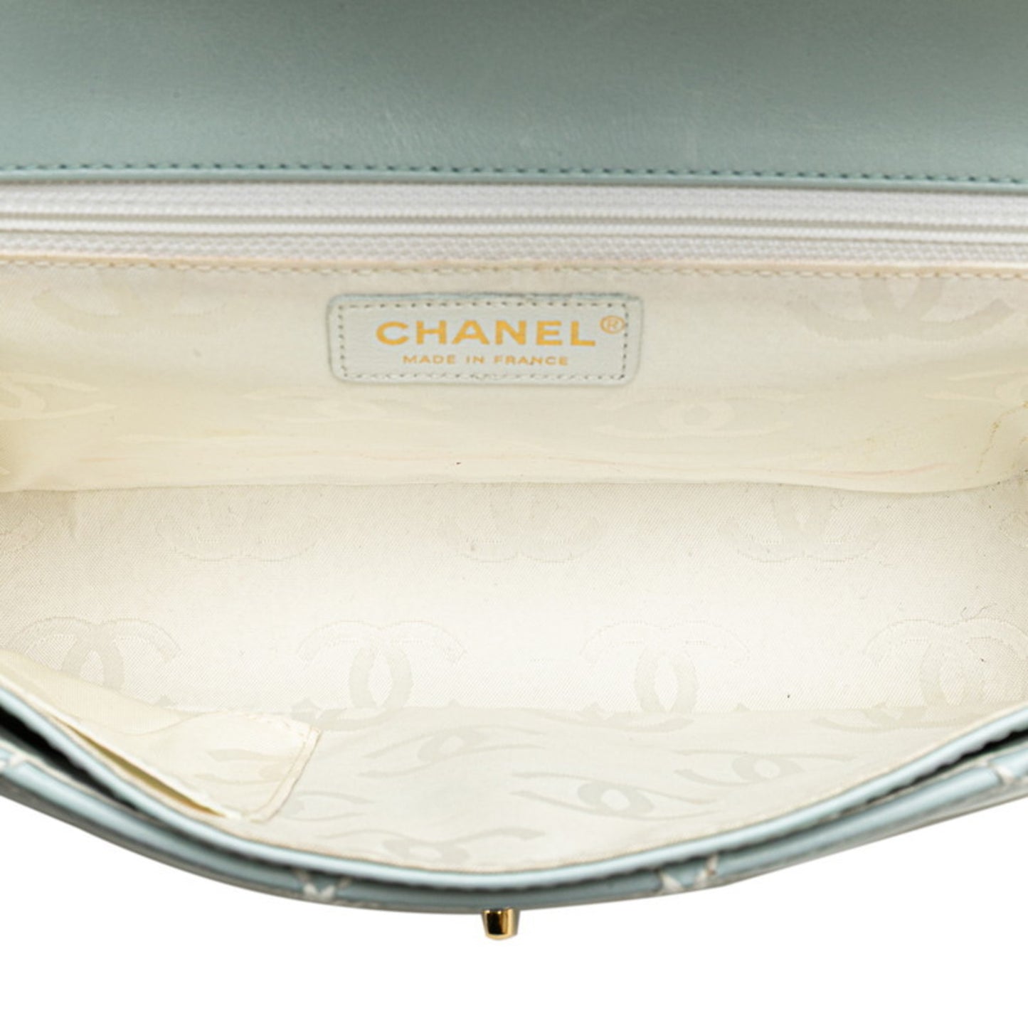 Chanel Coco Mark Wild Stitch Handbag In Light Blue Lambskin