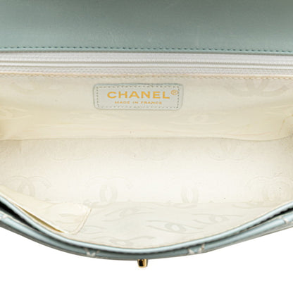 Chanel Coco Mark Wild Stitch Handbag In Light Blue Lambskin