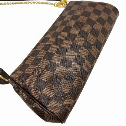 Louis Vuitton Damier Eva Pouch Clutch Bag Chain Shoulder N55213