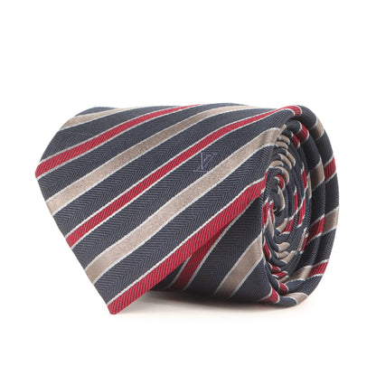 Louis Vuitton Regimental Silk Cravate Tie In Navy