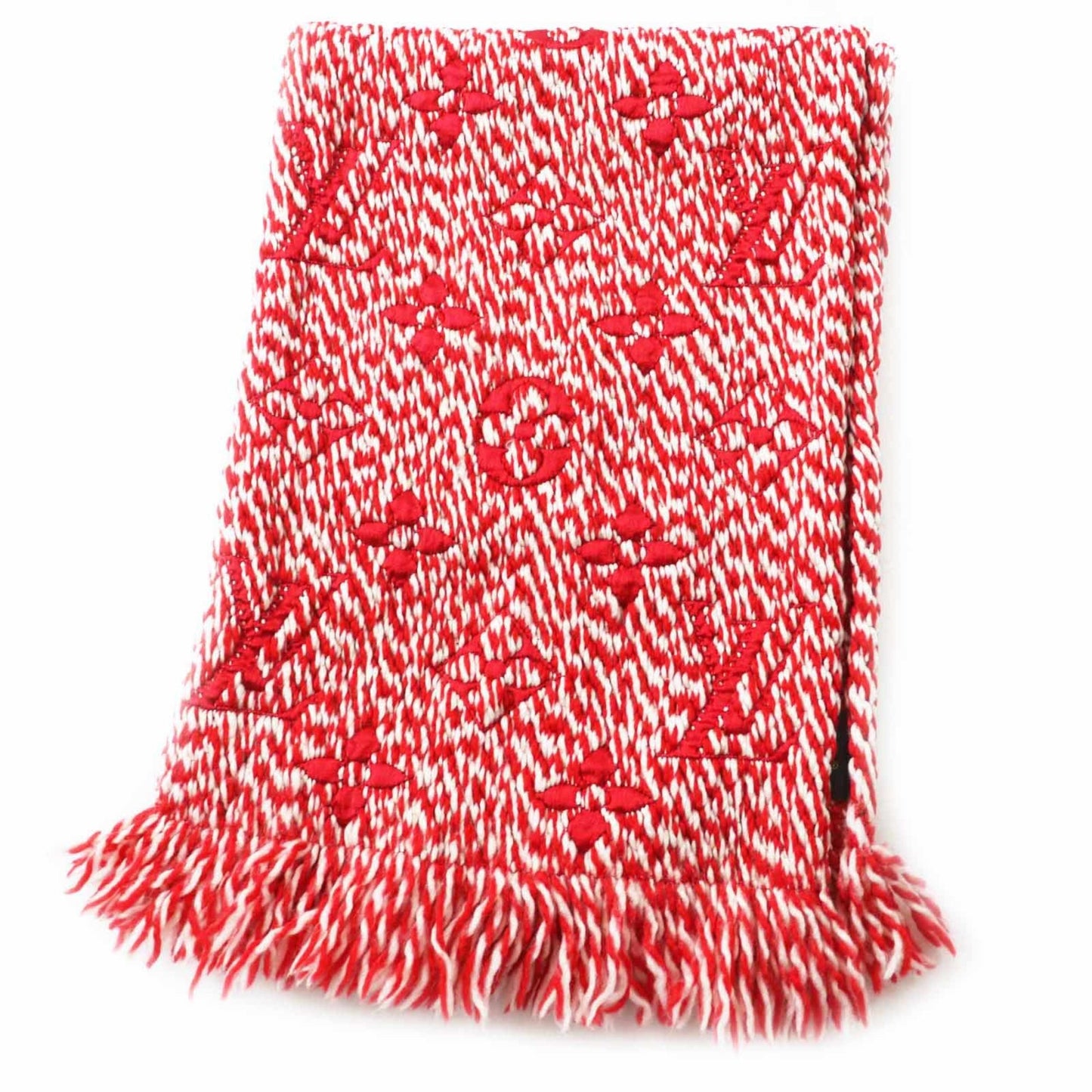 Louis Vuitton M70424 Echarpe Logomania Mix Wool And Silk Knit Scarf With Fringe