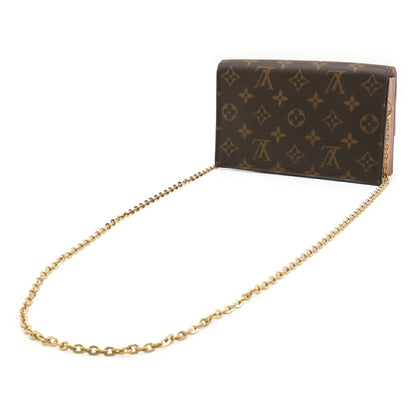 Louis Vuitton Monogram Portefeuille Flore Chain Shoulder Bag/Clutch Bag Rose Ballerine M67405