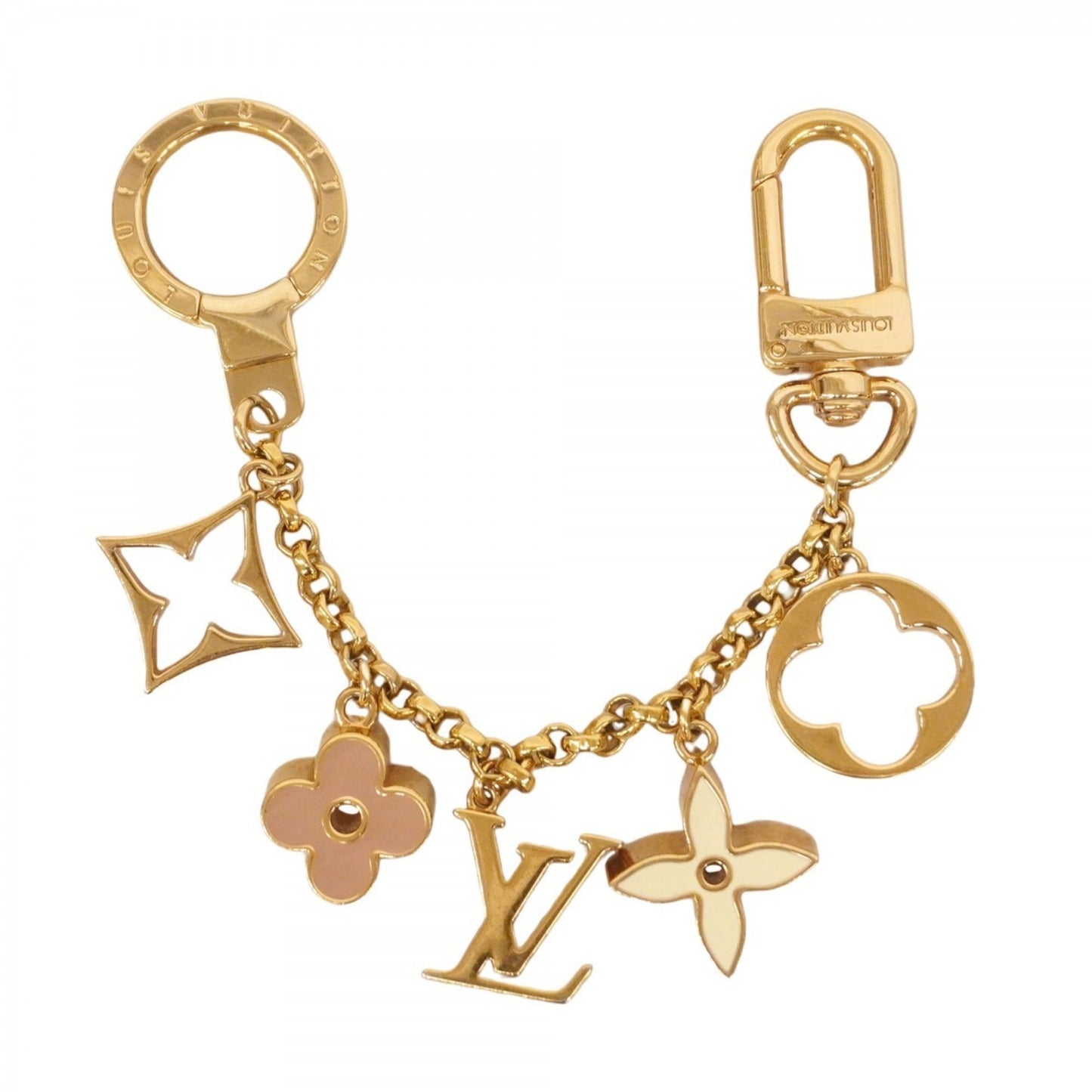 Louis Vuitton Fleur De Monogram Keychain M65111 Gold