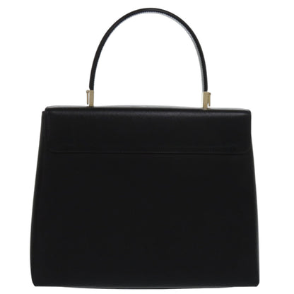 Salvatore Ferragamo Gancini Af-21 0290 Leather Black Handbag 0541