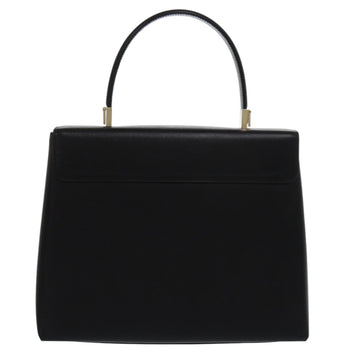 Salvatore Ferragamo Gancini Af-21 0290 Leather Black Handbag 0541