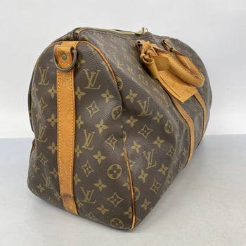 Louis Vuitton Monogram Keepall Bandouliere 45 Boston Bag M41418 Brown