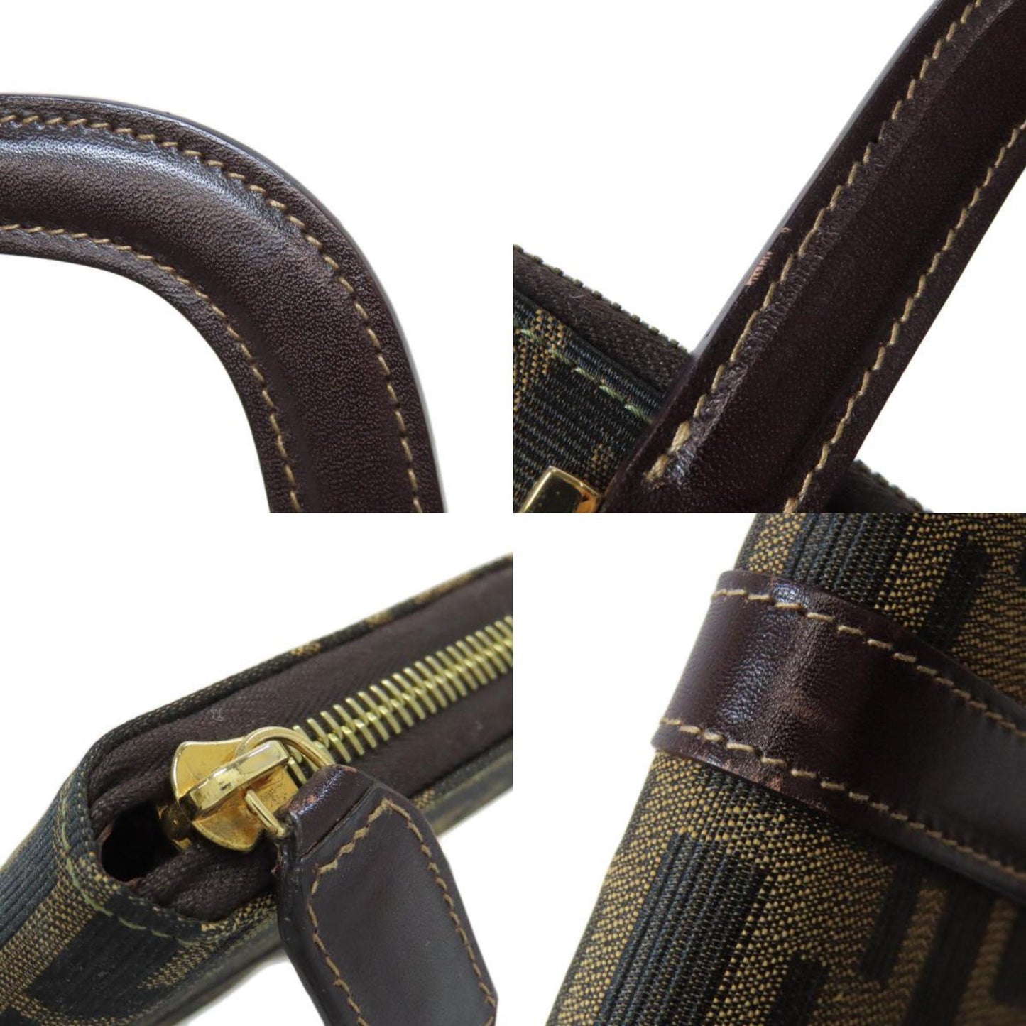 Fendi Zucca Pattern Canvas Handbag