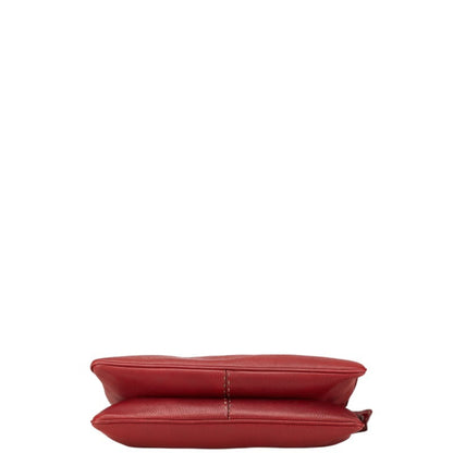 Fendi Selleria Handbag In Red Leather