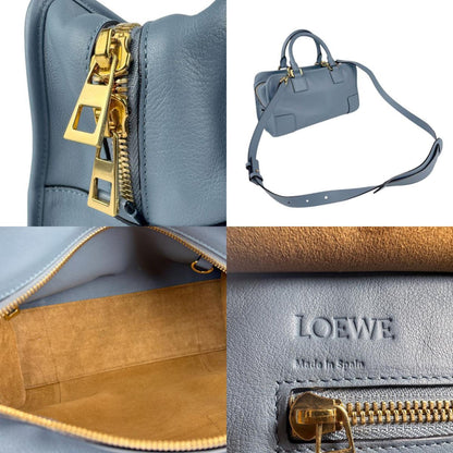 Loewe Shoulder Bag Handbag Amazona 28 Leather Blue Gray