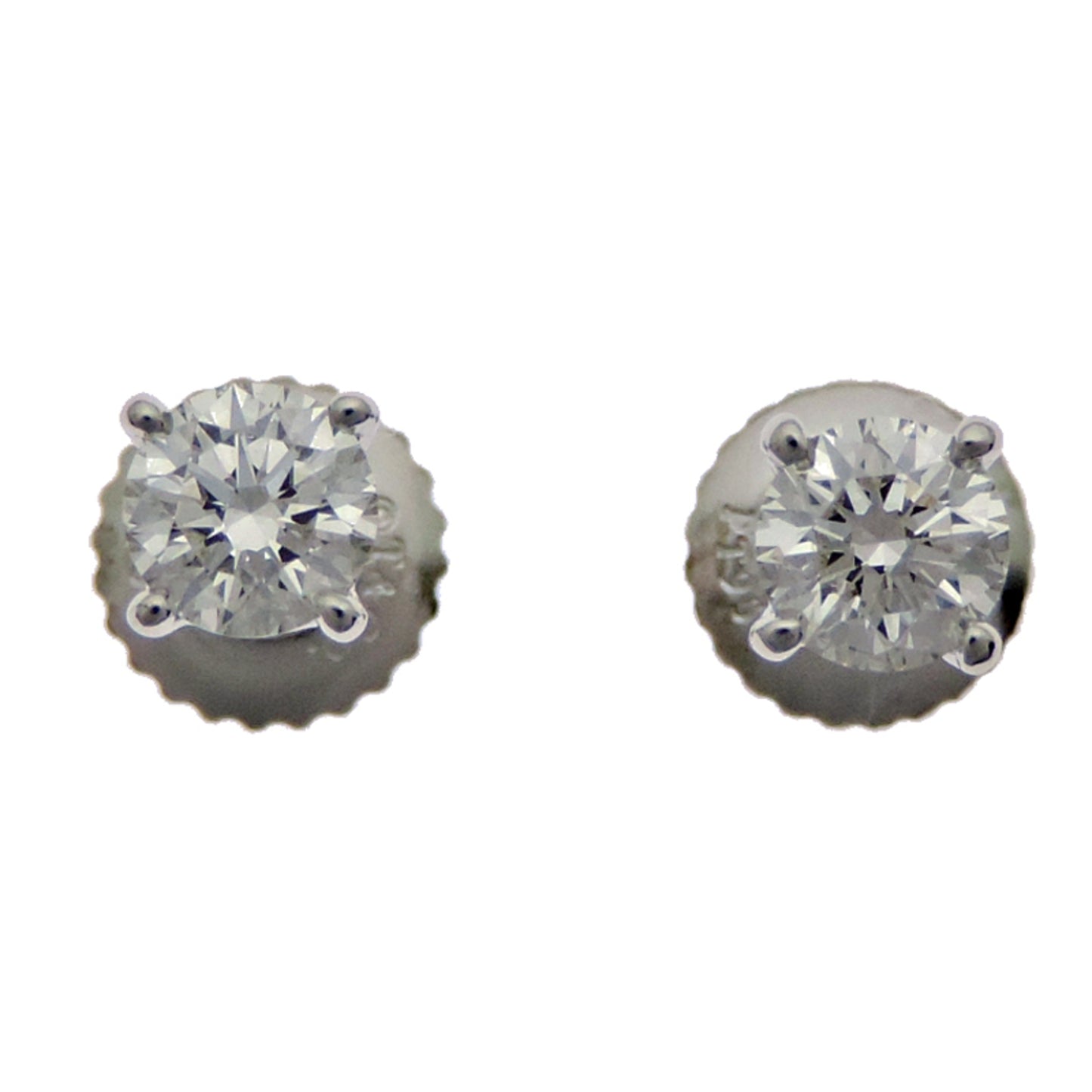 Tiffany Solitaire 0.21Ct X2 Diamond Stud Earrings