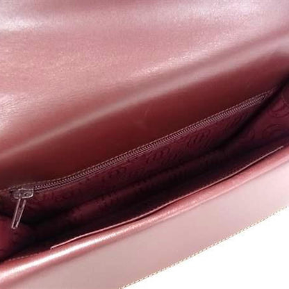Cartier Must Line Shoulder Bag In Bordeaux Leather