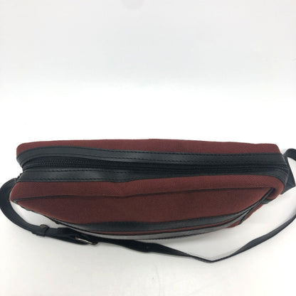 Yves Saint Laurent Logo Shoulder Bag/Logo Square Canvas/Leather