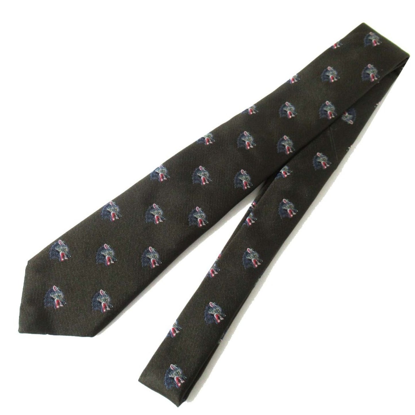 Gucci Michele-Era Wolf Jacquard Silk Tie