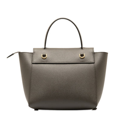 Celine Nano Belt Bag Handbag Shoulder S-Ai-1282 Grey Leather