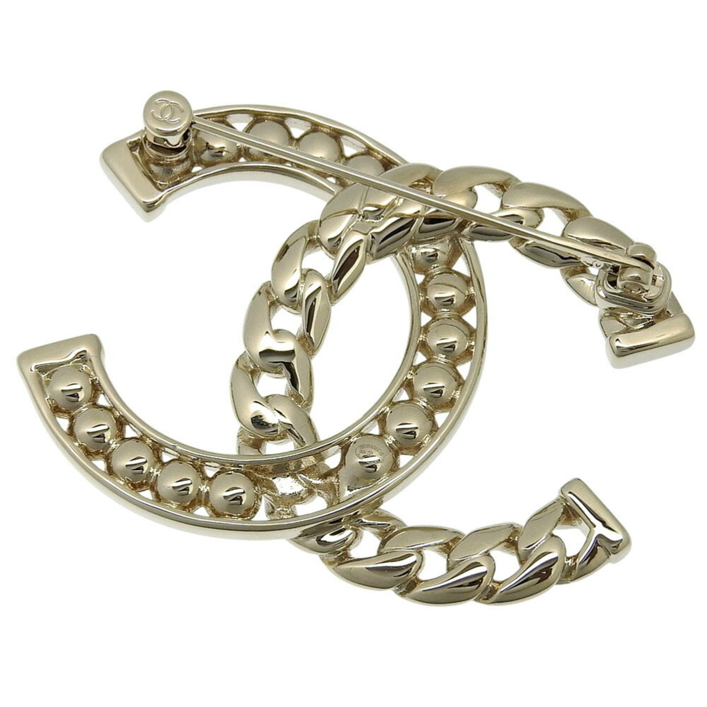 Chanel Coco Mark Brooch Abd111 B16035 With Rhinestones