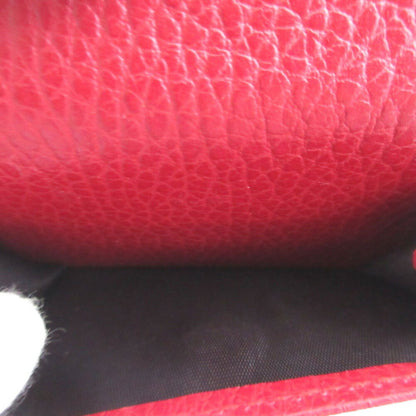 Like New Gucci Gg Marmont 523277 Compact Wallet Leather Red Bi-Fold 0981Gucci