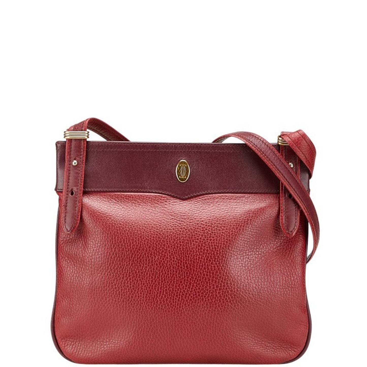 Cartier Must Line Crossbody Shoulder Bag Red Leather