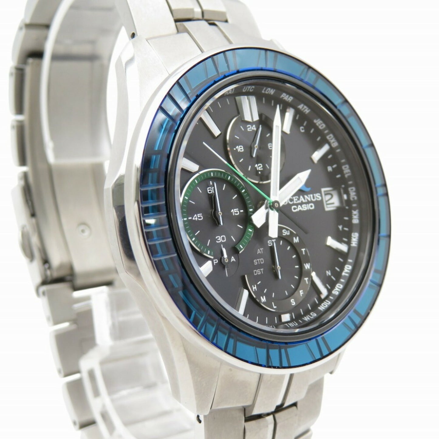 Like New Casio Oceanus Manta 20Th Anniversary Model Sg-1Ajr / Ocw-S7000 Solar Radio Watch Titanium