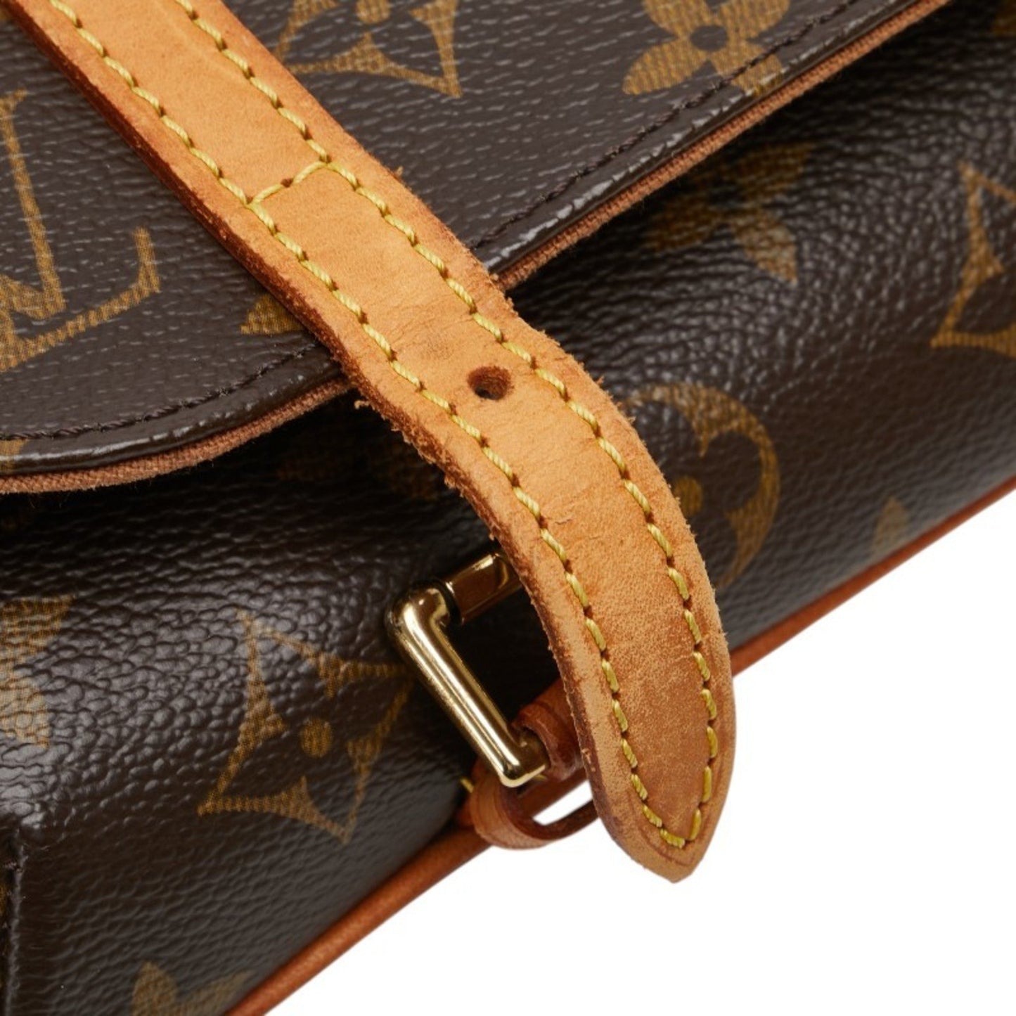 Louis Vuitton Monogram Pochette Marel Waist Bag Body M51159 Brown Pvc Leather