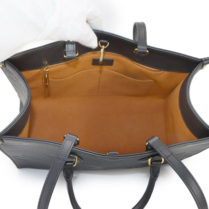 Louis Vuitton Monogram Empreinte On-The-Go Mm 2-Way Tote/Shoulder Bag In Leather Noir (M45595)