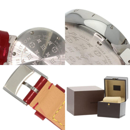 Louis Vuitton Q121Z Tambour Heart Watch Stainless Steel Leather