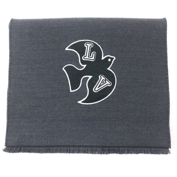 Louis Vuitton M77944 Echarpe Lv Harmony 100% Wool Scarf With Logo Patch