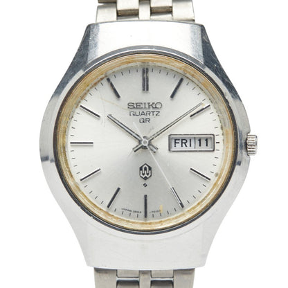 Seiko 3-Hand Day-Date Watch 3863-7010 Quartz Silver Dial Stainless Steel