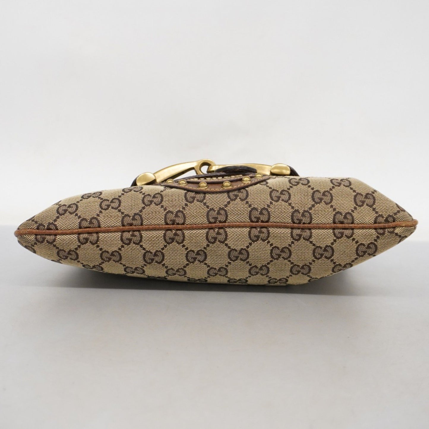 Gucci Gg Canvas Sherry Line Shoulder Bag 144010 Brown