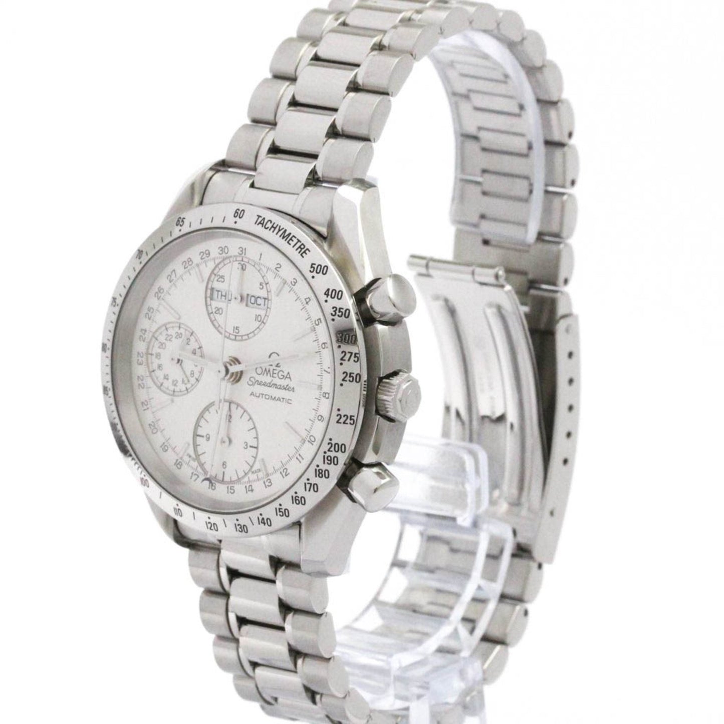 Omega Speedmaster Triple Date Steel Automatic Watch 3521.30 Polished