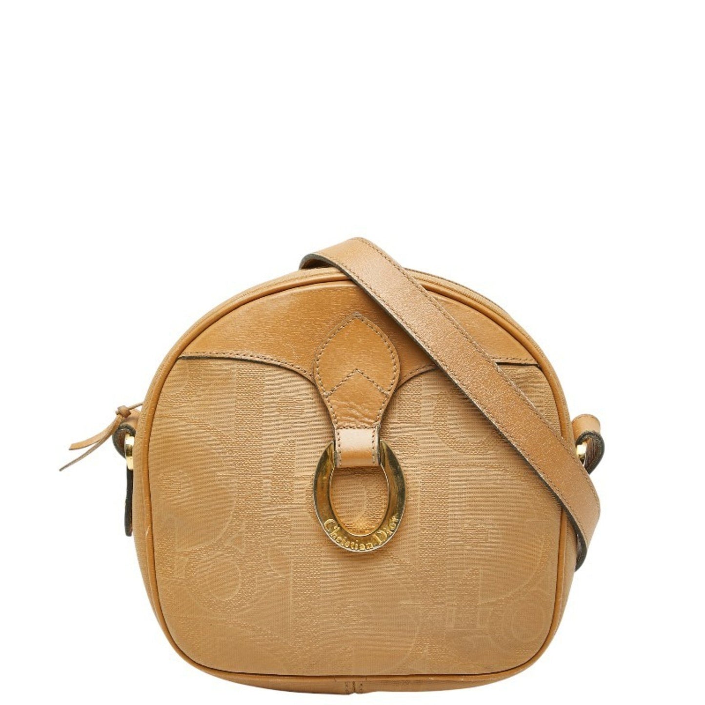 Christian Dior Trotter Crossbody Shoulder Bag In Brown Leather