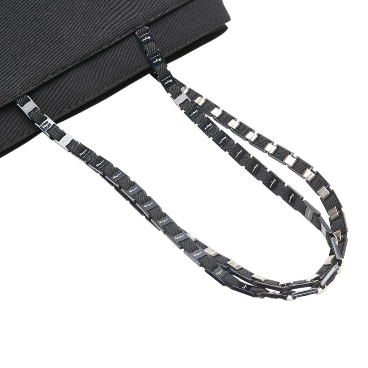 Salvatore Ferragamo Vara Handbag/Shoulder Bag In Black Nylon