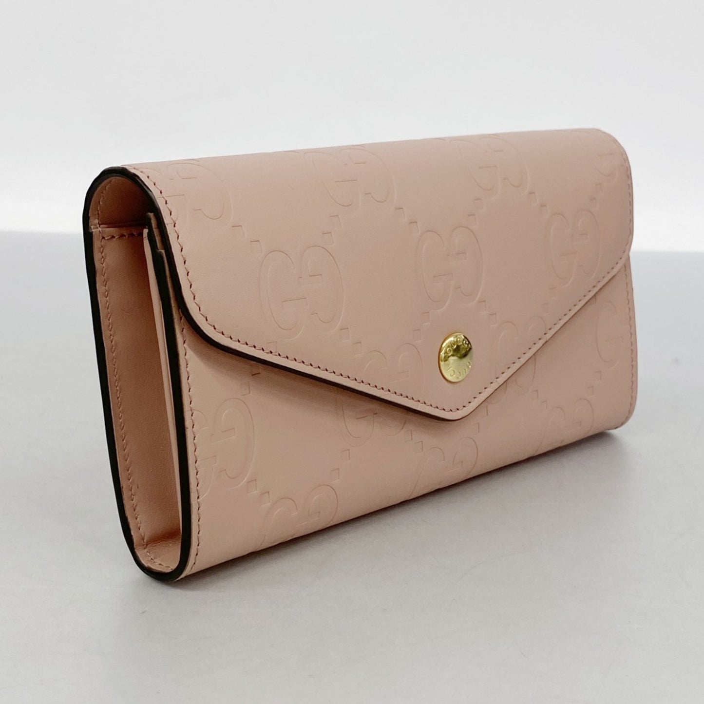 Gucci Jumbo Gg Long Wallet 772791 Leather Pink