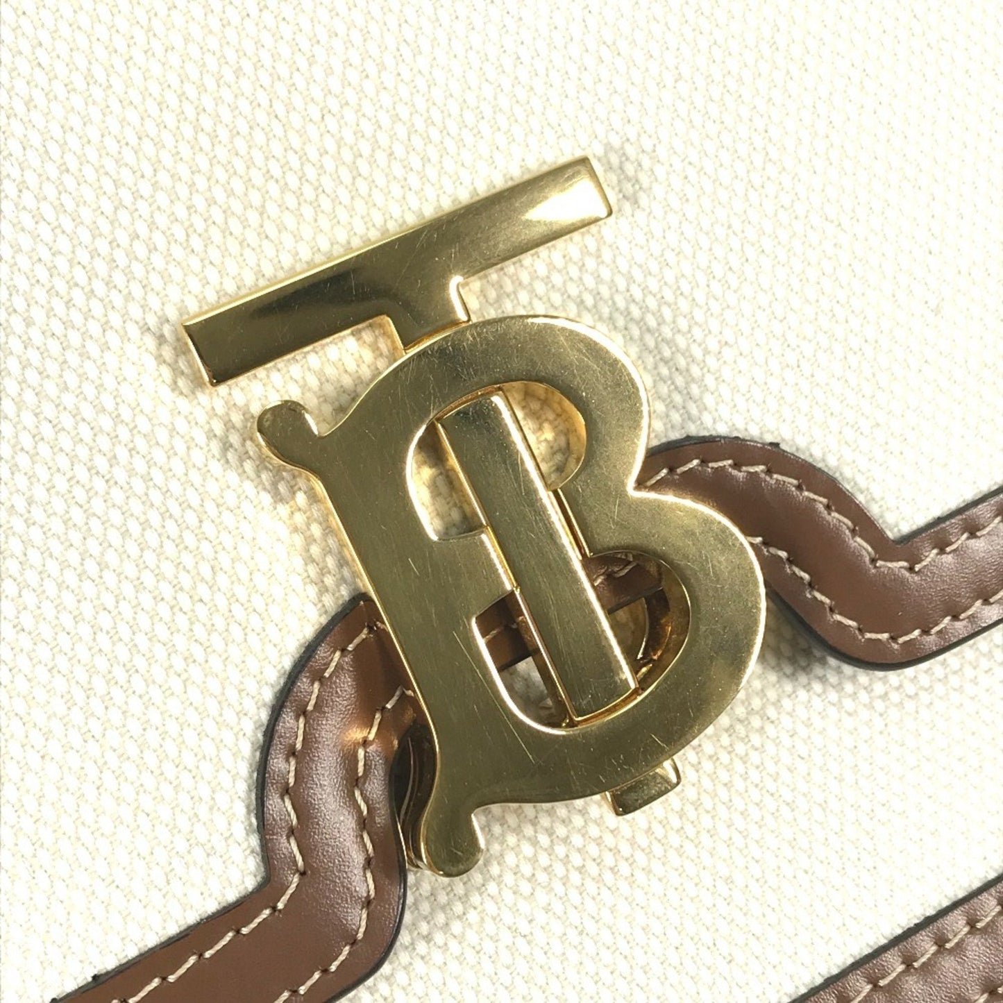 Burberry 8039365 2-Way Bag Clutch Tb Shoulder Canvas/Leather