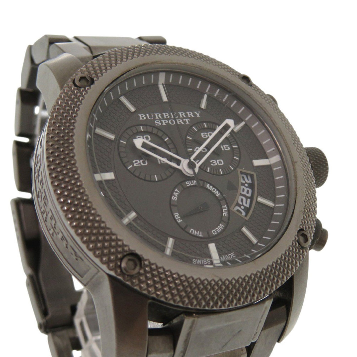 Burberry Sport Bu7716 Chronograph Stainless Steel Brown Quartz Watch 1740 Burberry