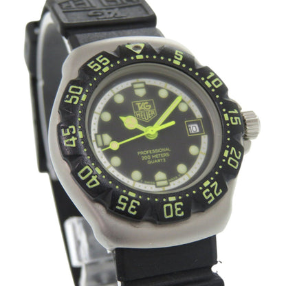 Tag Heuer Formula 1 376.508 Stainless Steel Rubber Black Dial Quartz Watch 1046 Heuer