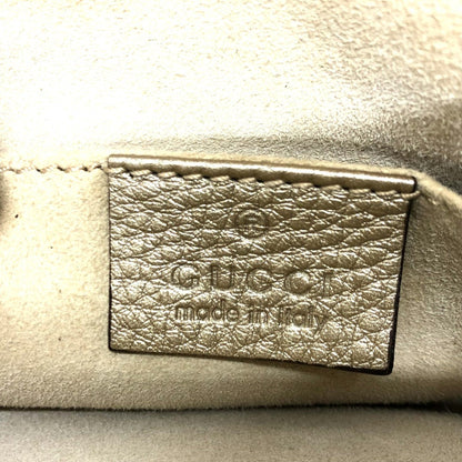 Gucci 282481 Gg Double G Detail Handbag Leather