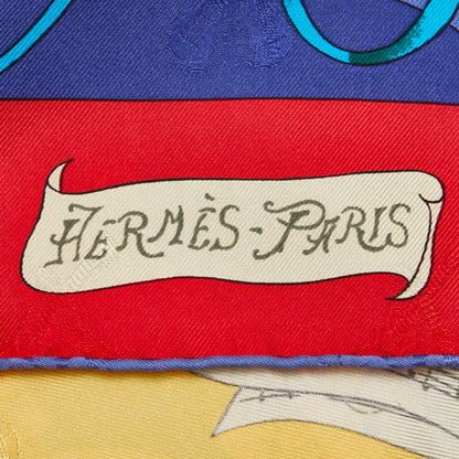 Hermes Herms Carr 90 "Le Carnaval De Venise" Venice Carnival Scarf