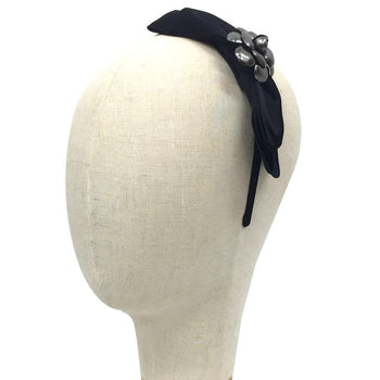 Chanel Camellia Headband Black Chanel Hair