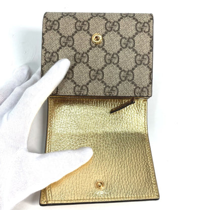 Gucci 598587 Compact Wallet Folded Wallet Gold Beige