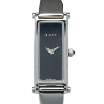 Gucci Bangle Watch 1500L Quartz Black Dial Stainless Steel