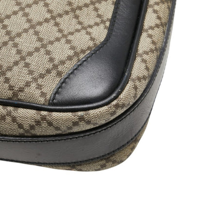 Gucci Diamante Shoulder Bag 268159 Beige Black Pvc Leather