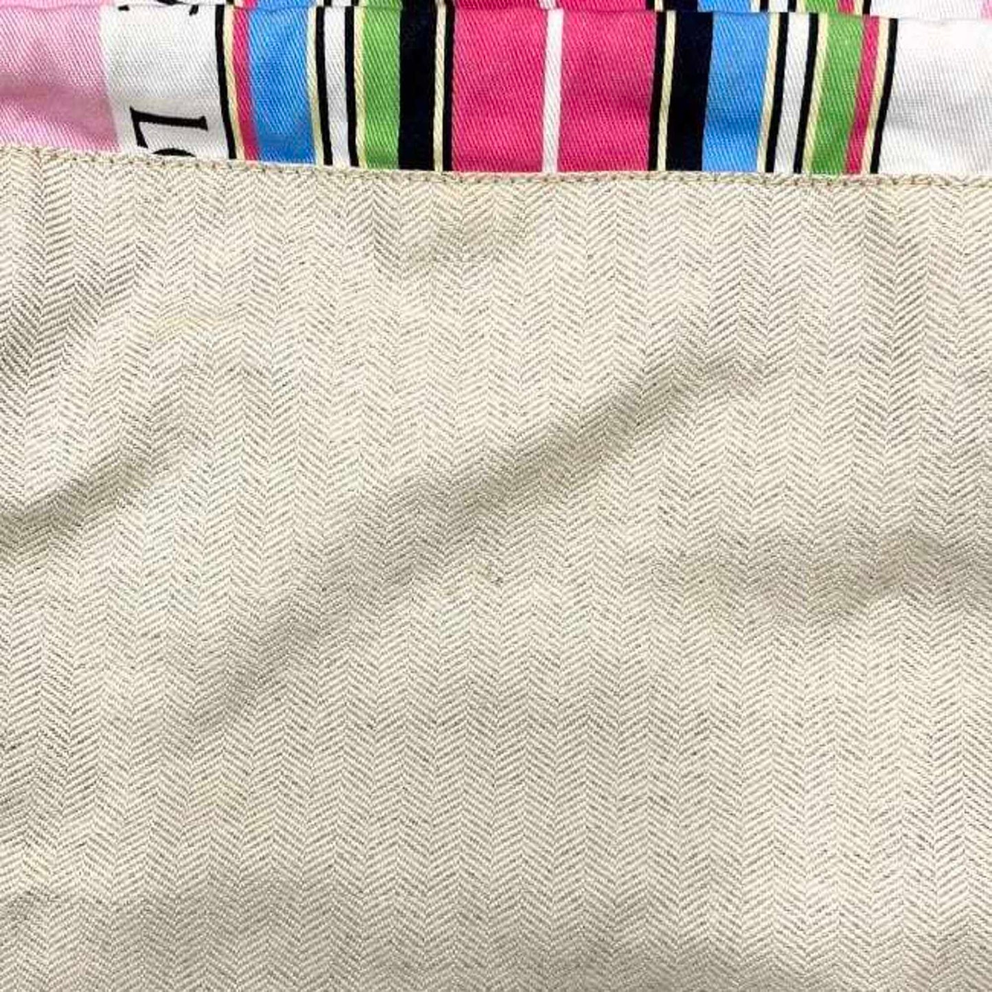Loewe Bag Ec-22948 Pink Stripe Large Canvas Leather 691910 Clutch Pouch