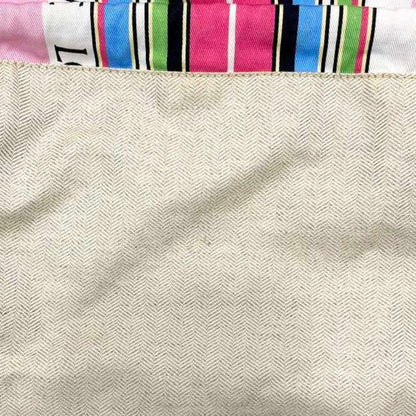 Loewe Bag Ec-22948 Pink Stripe Large Canvas Leather 691910 Clutch Pouch