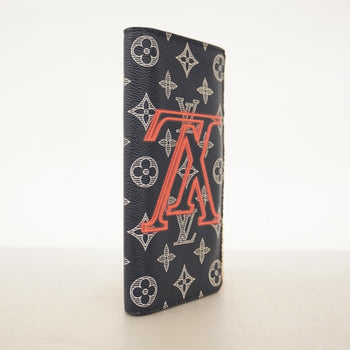 Louis Vuitton Monogram Ink Upside Down Portefeuille Brazza Long Wallet M62893 Navy