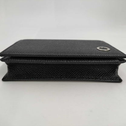 Bvlgari Business Card Case 280297 Black Leather