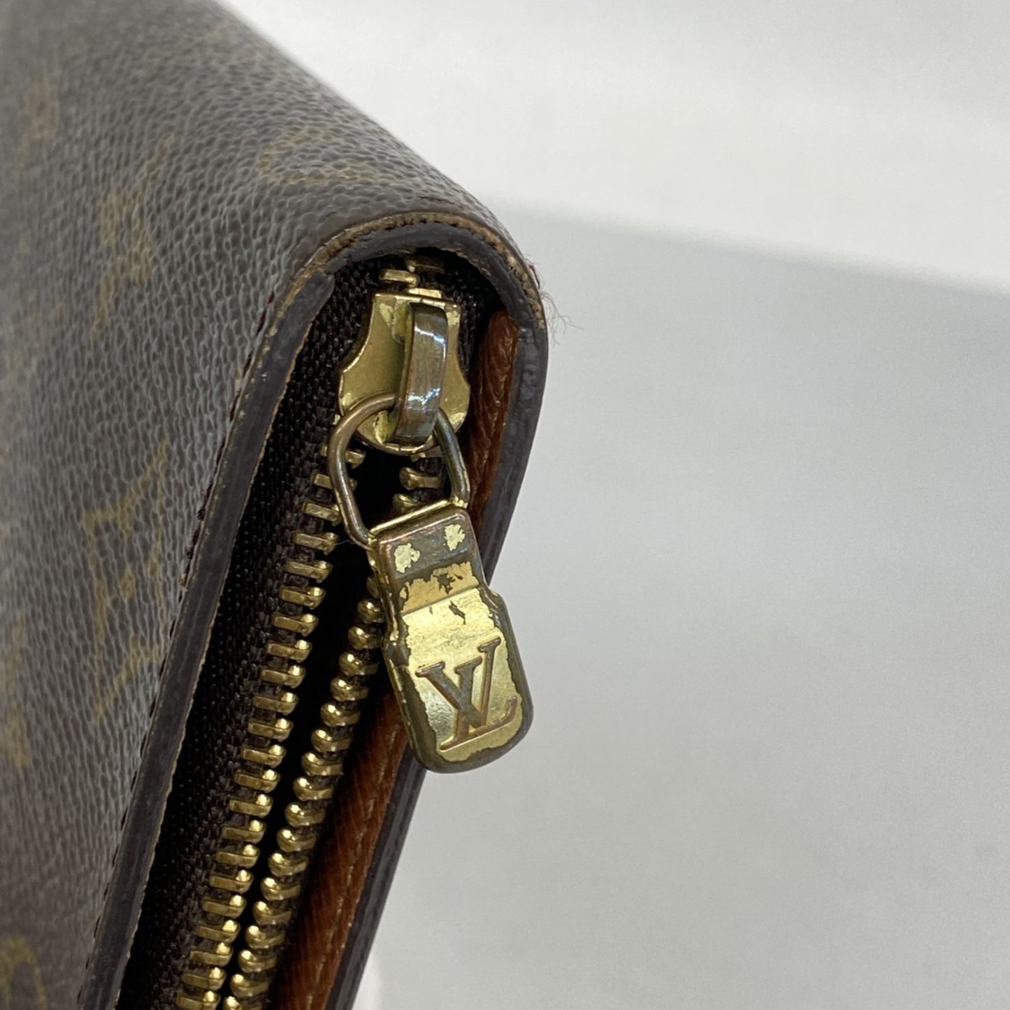 Louis Vuitton Monogram Porte Monne Zip Long Wallet M61727 Brown