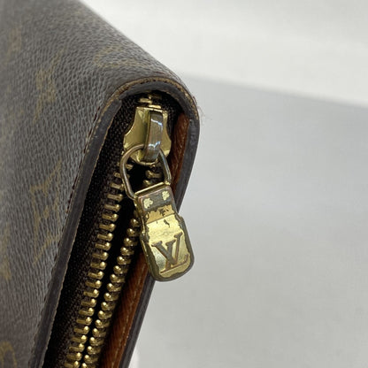 Louis Vuitton Monogram Porte Monne Zip Long Wallet M61727 Brown