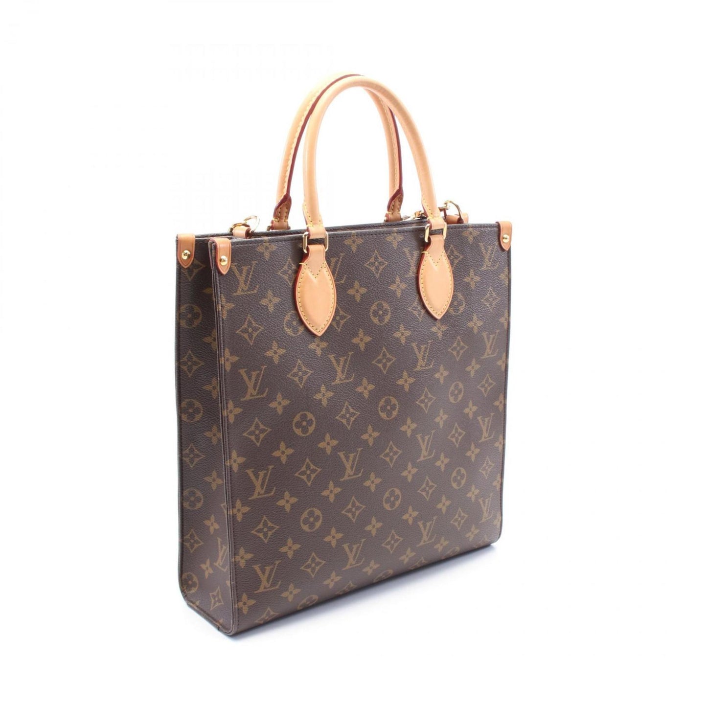 Louis Vuitton Sac Plat Pm Tote Bag Coated Canvas Leather Monogram