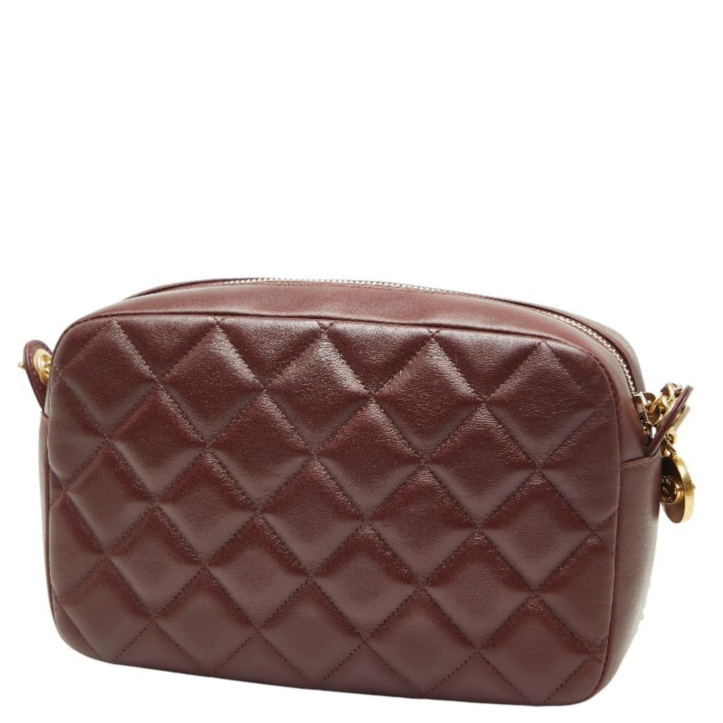 Chanel Matelasse Coco Mark Chain Shoulder Bag Pochette In Bordeaux